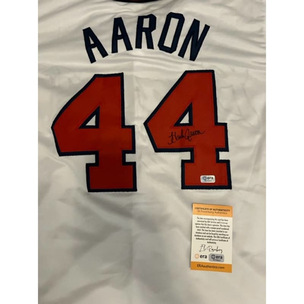 Hank "Henry" Aaron Autographed Atlanta Braves Jersey COA